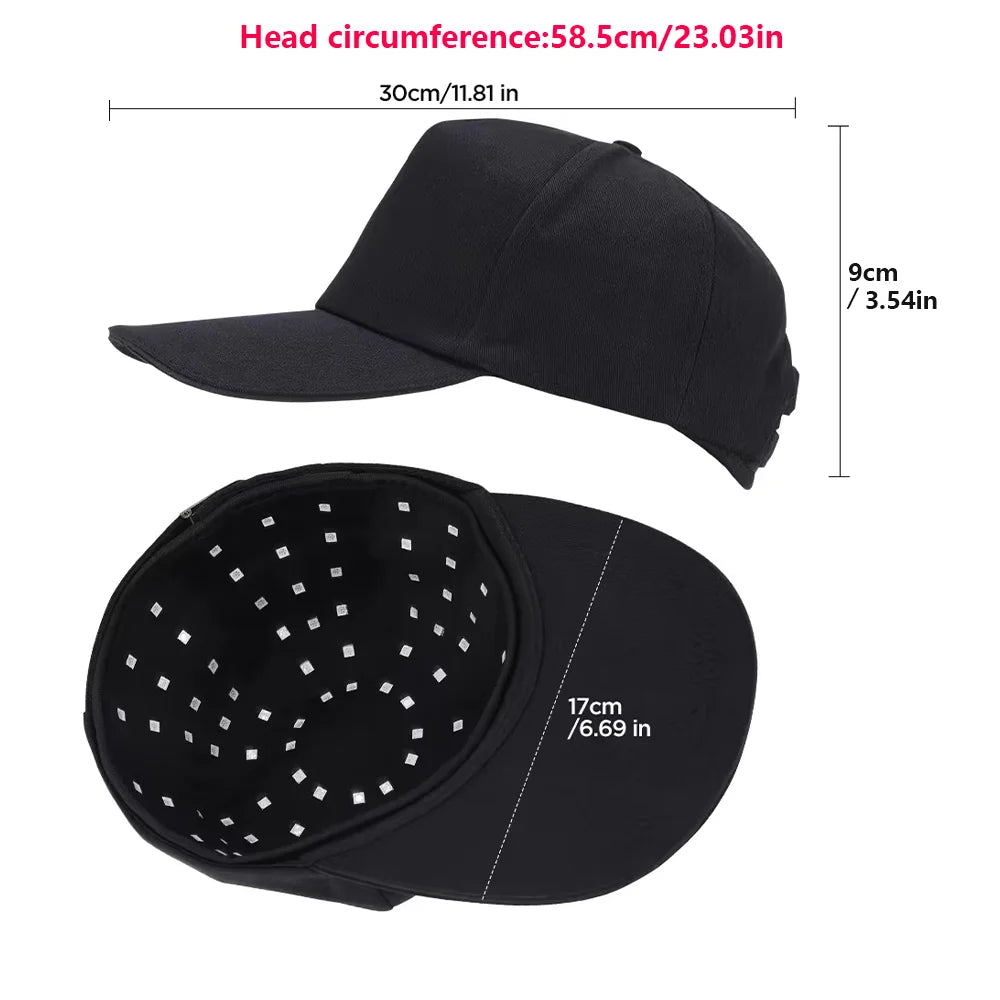 Jecaliz 96 LED Red Light Therapy Cap 660nm 850nm Hair Growth Red Light Therapy Cap Qst