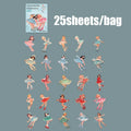 30 Sheets Vintage Character Stickers for DIY Scrapbooking Decorative Sticker Sheets Qme 4