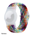 Apple AirTag Nylon Strap & Scratch-Resistant TPU Cover AirTag Strap & Cover Qme official rainbow