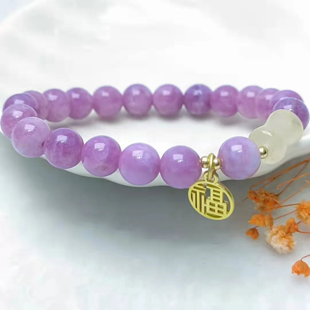 Fu Character Lucky Jade Crystal Antique Bracelet Crystal Antique Bracelet Qme