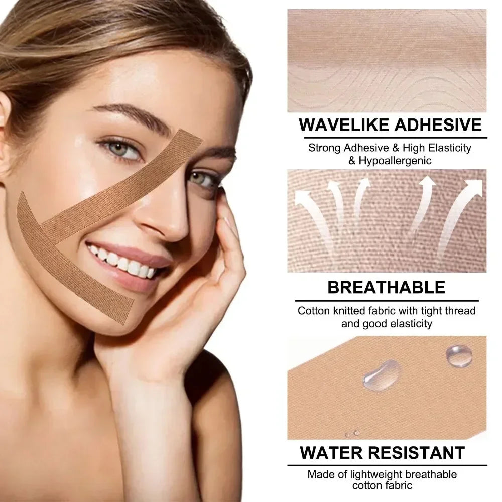 Facial Kinesiology Lifting Tape – V-Line, Neck & Eye Facial Lifting Tape Qme