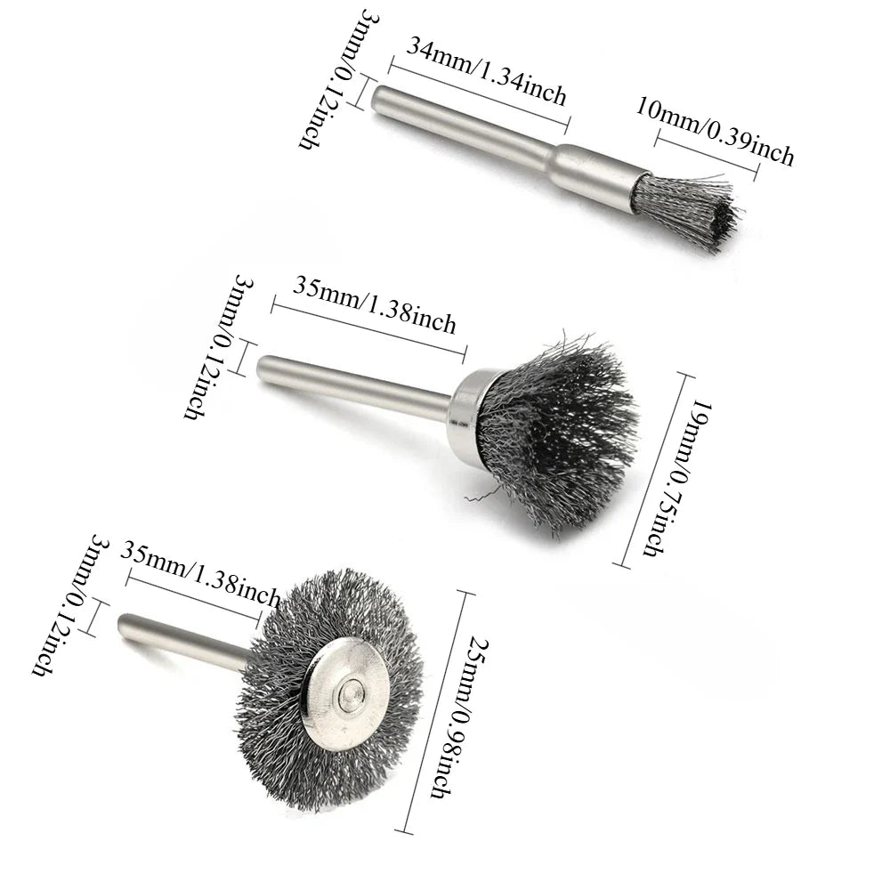 Mini Steel Wire Polishing Wheel | Drill Rotary Cleaning Disc Rotary Wire Wheel Qme