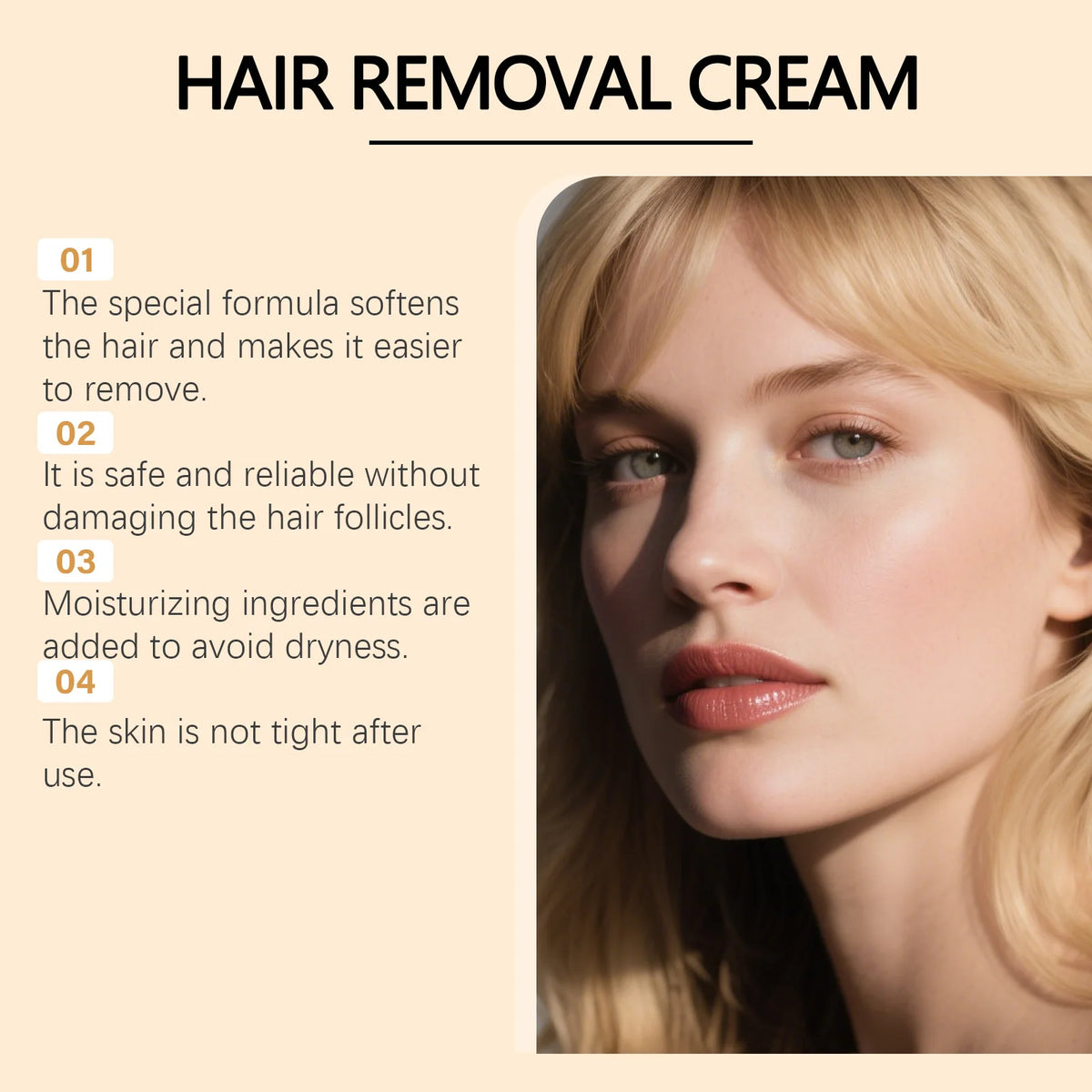 VIARELINE Coconut Oil Hair Removal Cream – Gentle Depilatory Hair Removal Cream Qst