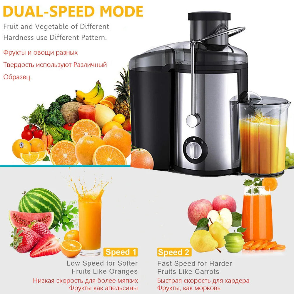 HAOYUNMA 400ML Automatic Fruit & Vegetable Juicer – No Filter Automatic Juicer Qst