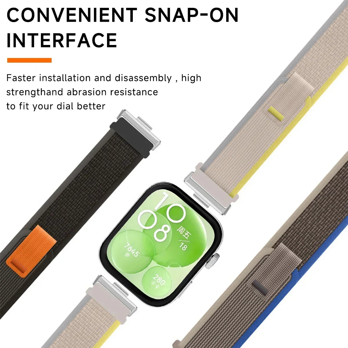Nylon Trail Loop Band for Huawei Watch Fit 3 2 1 Sport Strap Smartwatch Band Qme