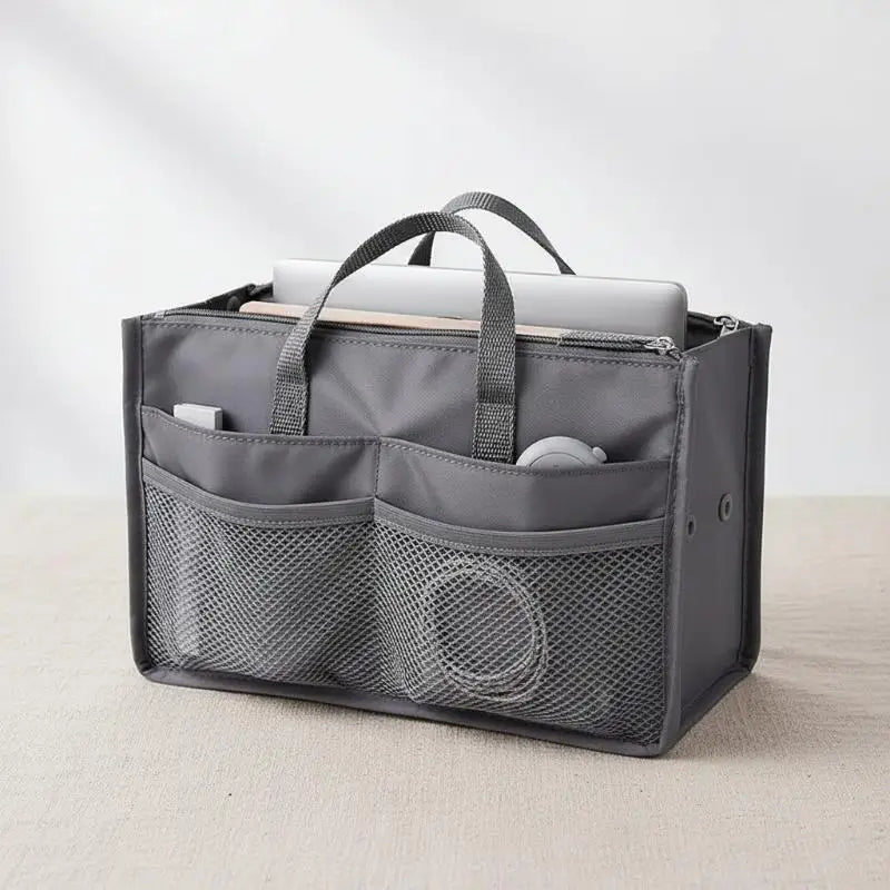 Bi-Fold Storage Bag Double Zipper Large Capacity Organizer Bag Organizer Qme