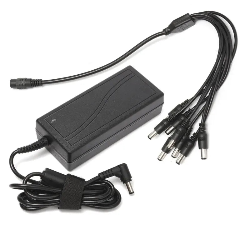 ESCAM DC 12V 5A Power Adapter 8-Way Splitter Cable for CCTV CCTV Power Adapter Qme
