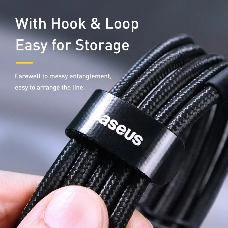 Baseus 100W USB-C to USB-C Cable – PD Fast Charging Braided USB-C Charging Cable Qst