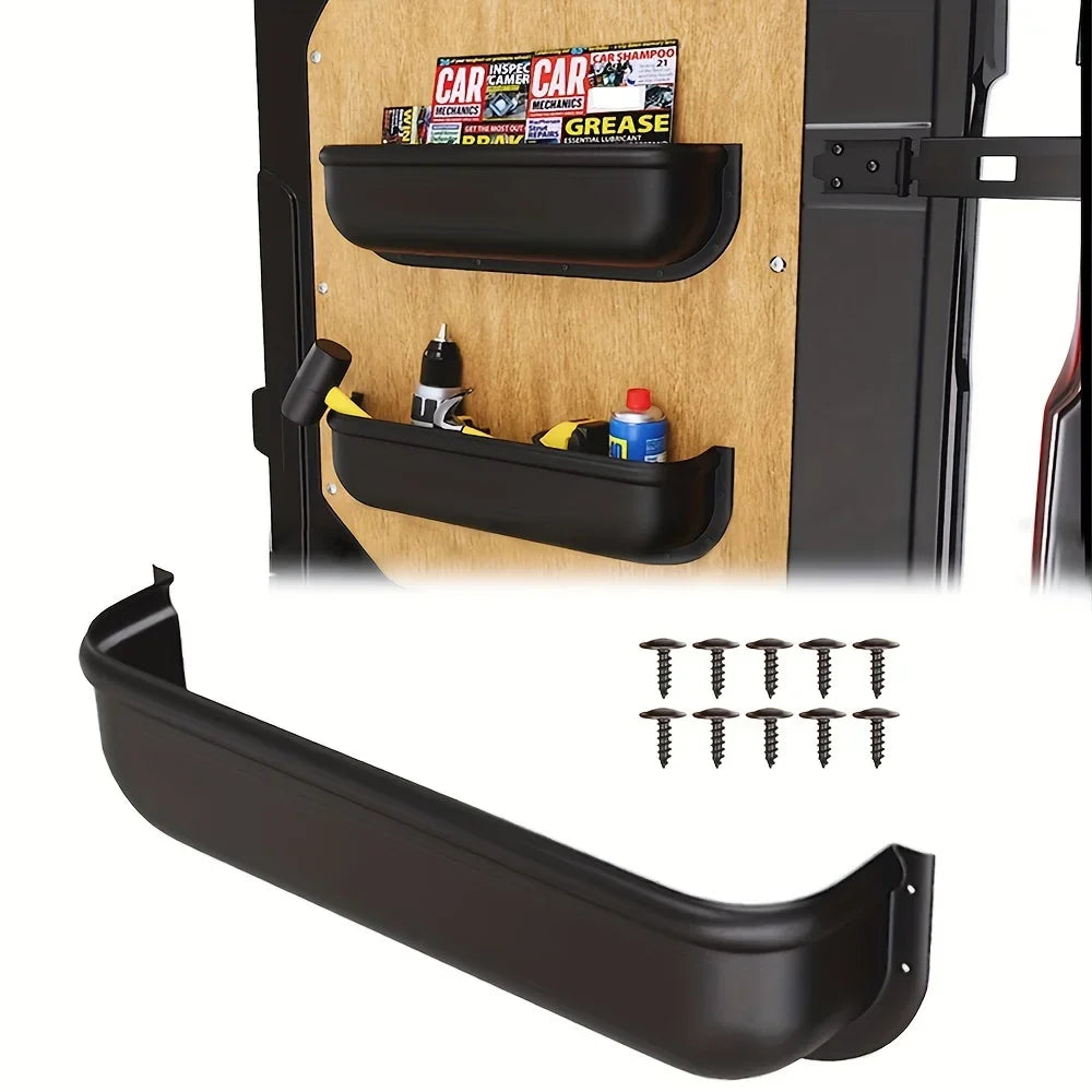 RV Door Panel Armrest Organizer Tray & Storage Box Cover RV Armrest Organizer Qme 2pcs