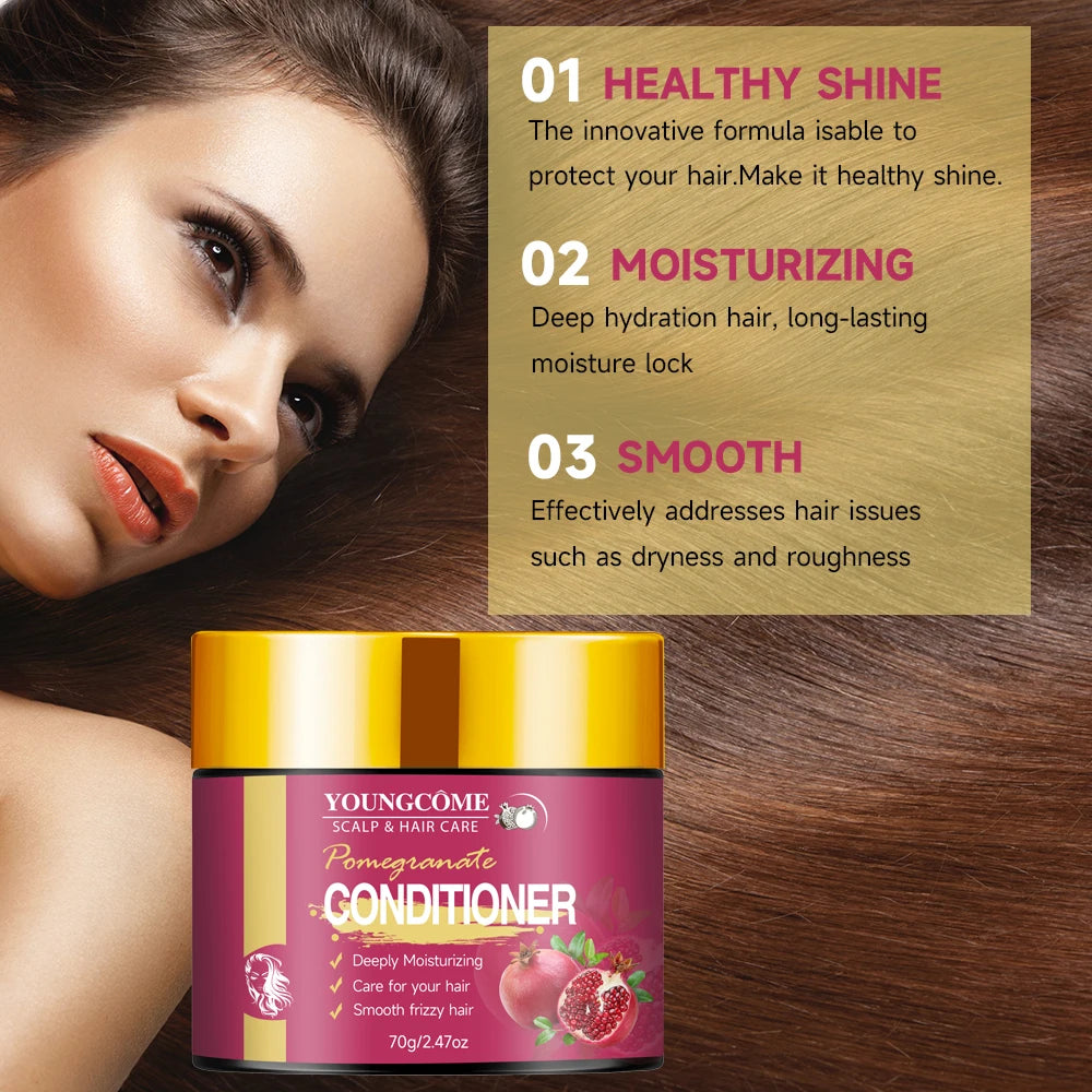 YOUNGCOME Pomegranate Conditioner – Deep Moisture & Frizz Control Hair Conditioner Qst