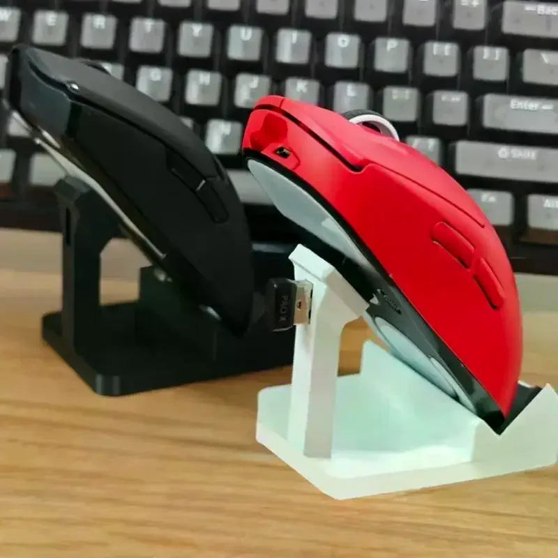 3D Printed Wireless Mouse Stand | Non-Slip & Receiver Jack Mouse Display Stand Qme
