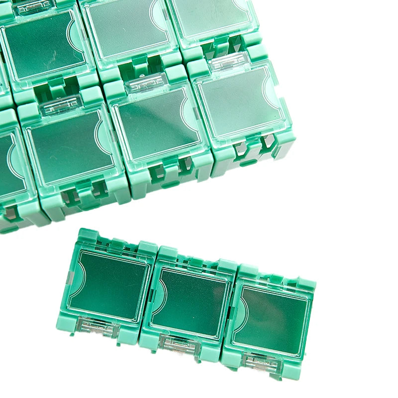 50-Piece SMD SMT Component Mini Storage Box Kit – Plastic Component Storage Kit Qst