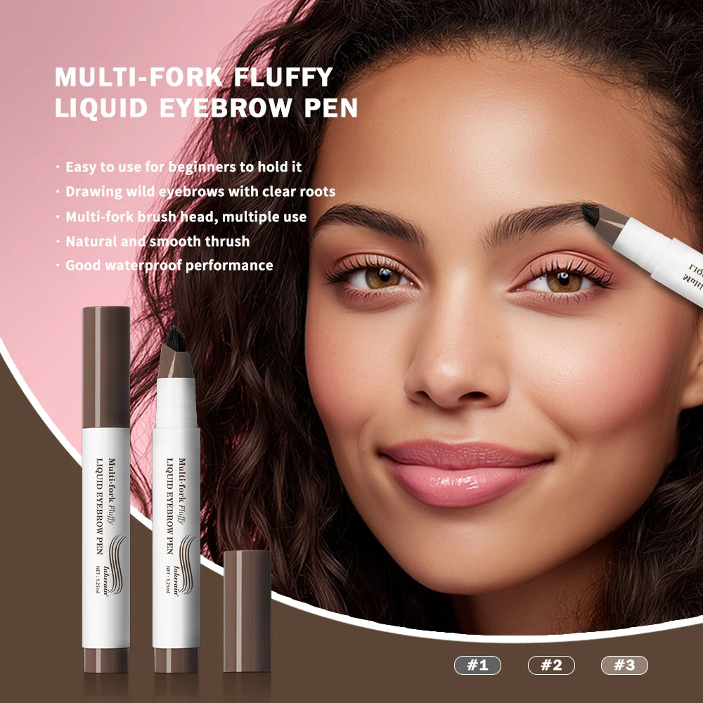 Waterproof Multi-Pronged Liquid Eyebrow Pencil – Natural Finish Eyebrow Pencil Qst