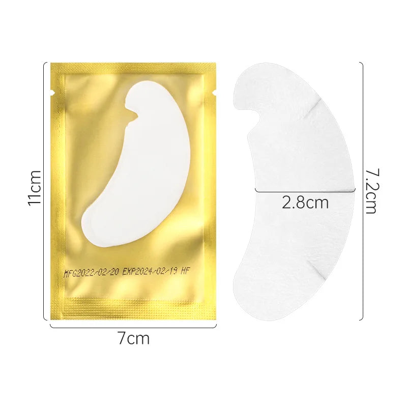 50 Pairs Hydrogel Eye Pads for Eyelash Extensions – Lint Free Eyelash Extension Pads Qme