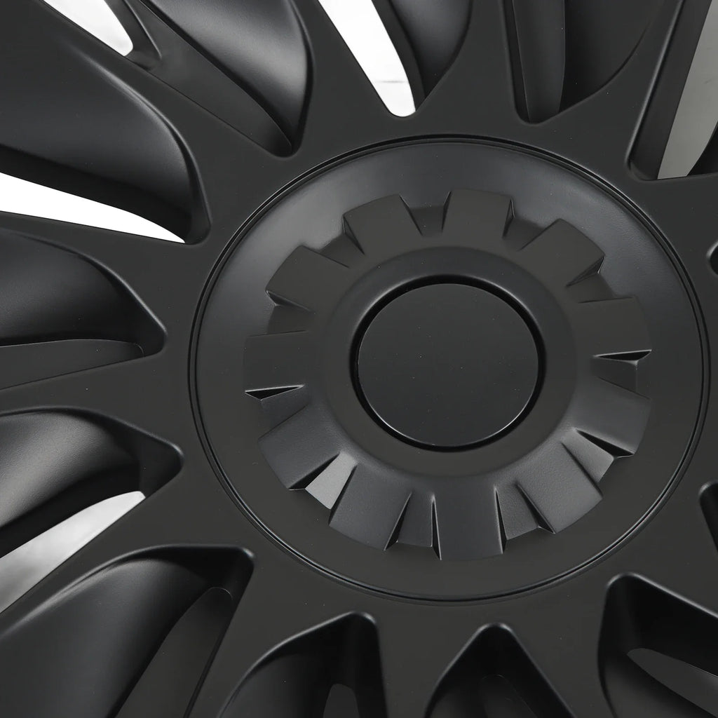 Matte Black 19" Wheel Hub Covers for Tesla Model Y (4pcs) Wheel Hub Covers Qme