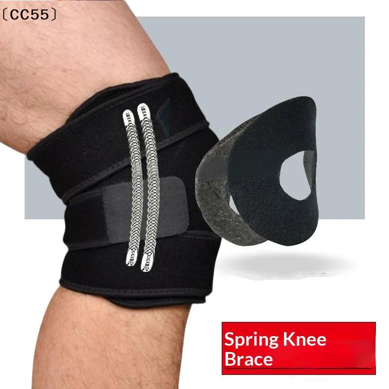 Adjustable Knee Brace with Spring Support – Sports Knee Sleeve Knee Brace Qst