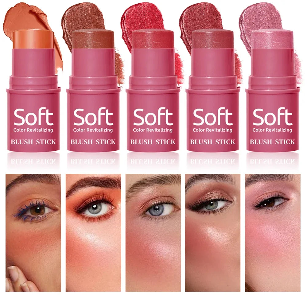 Multifunctional Blush Stick – Natural Matte Nude Makeup | Qme Cream Blush Stick Qme