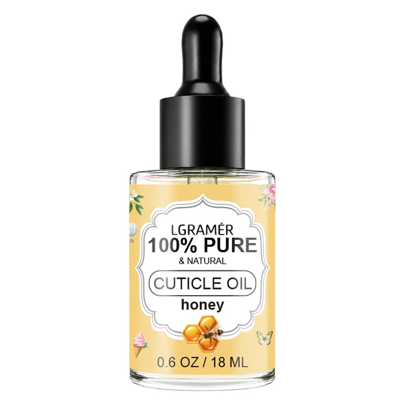 LGRAMER 18ml Cuticle Oil Nail Treatment – 6 Scents Cuticle Oil Qst Honey-1pcs