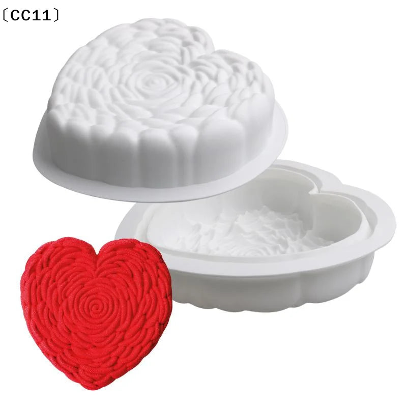 Rose Shape Silicone Cake Mold – Mousse, Pastry & Dessert Silicone Cake Mold Qme