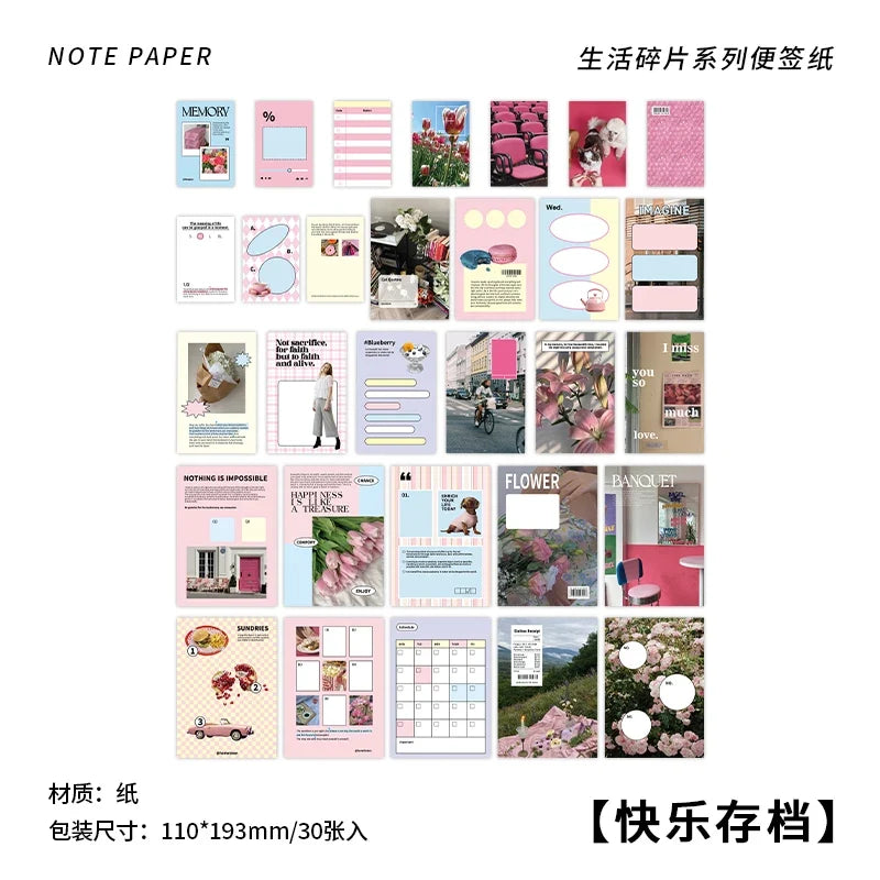 Daily Fragments Junk Journal Paper | DIY Scrapbooking Collage Craft Paper Sheets Qme 1