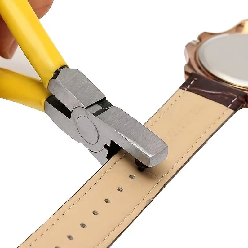Manual Mini Hand Punch Tool – Leather, Belt & Watchband DIY Leather Hole Punch Qme