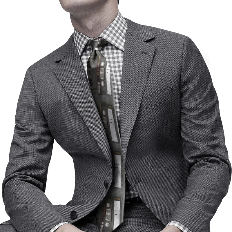 Cassette Music Tape Novelty Necktie | Retro Polyester Tie Novelty Necktie Qme