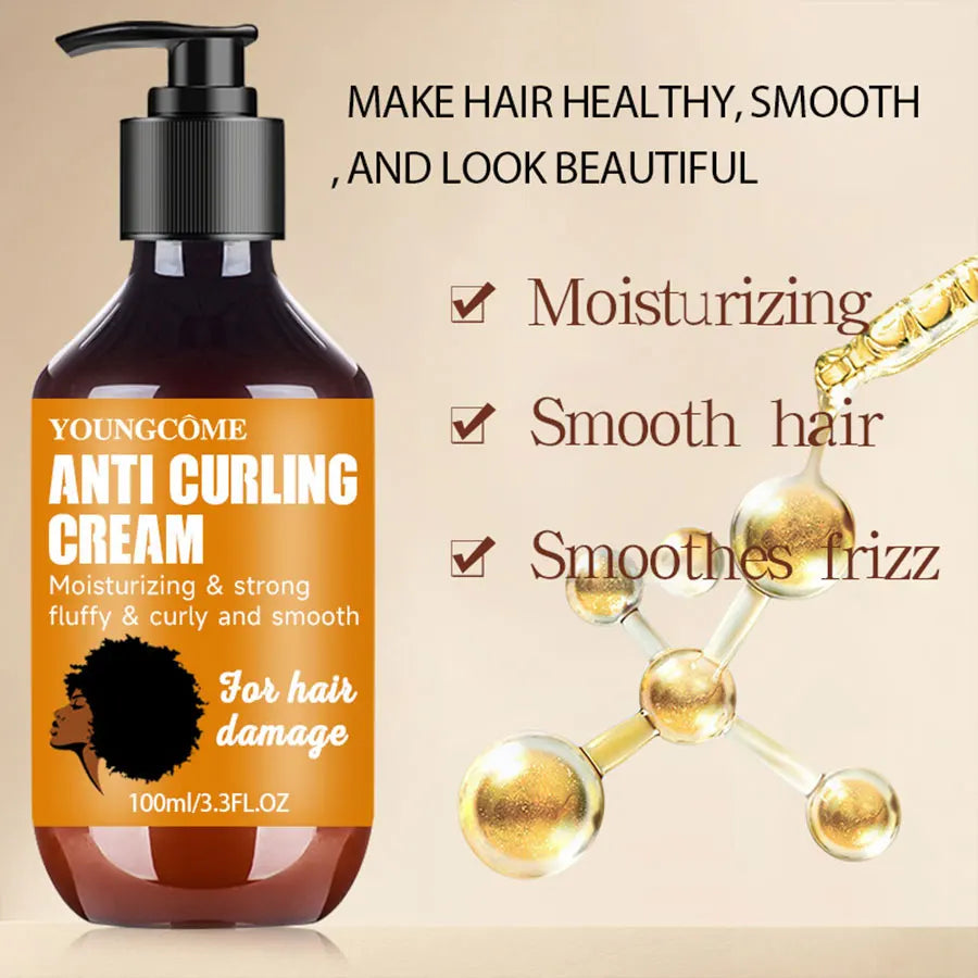 YOUNGCOME Curly Hair Styling Lotion – Anti-Frizz Conditioner 100ml Curl Styling Lotion Qst