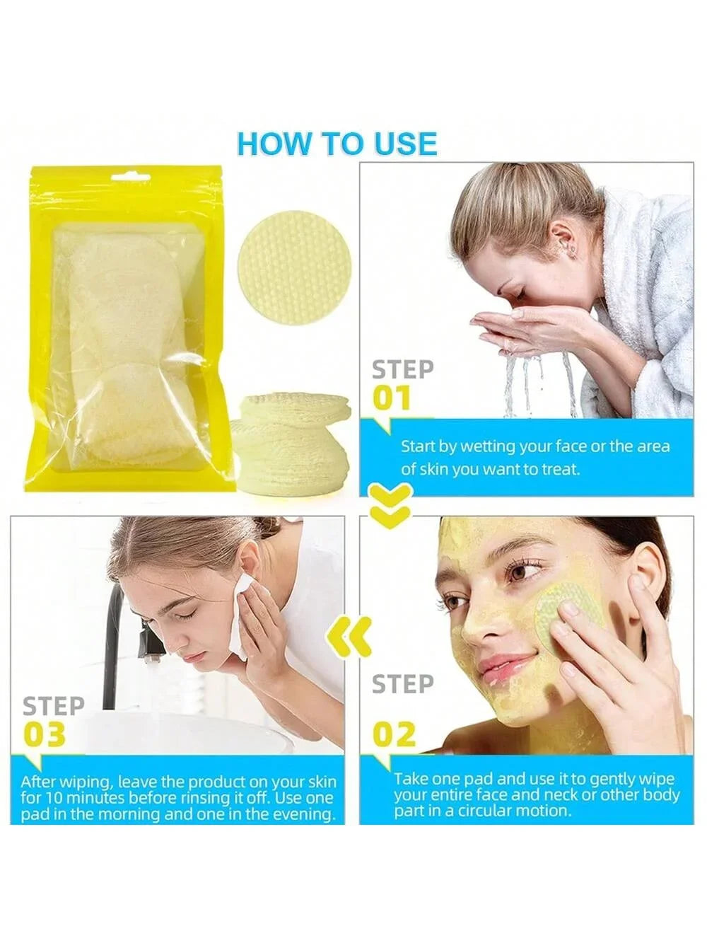 Kojic Acid & Turmeric Exfoliating Cleansing Pads | Brightening Exfoliating Cleansing Pads Qme