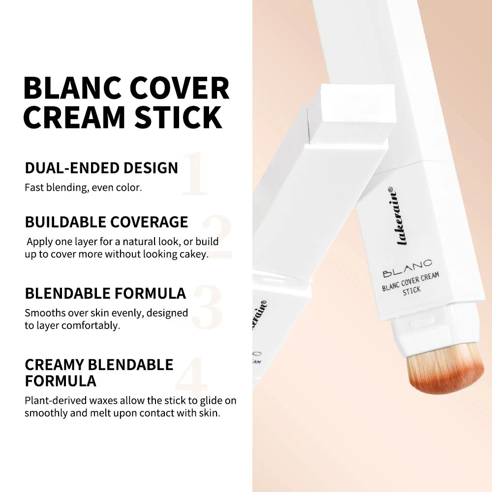 Lakerain Color-Changing Foundation Stick with Brush – Matte Foundation Stick Qst
