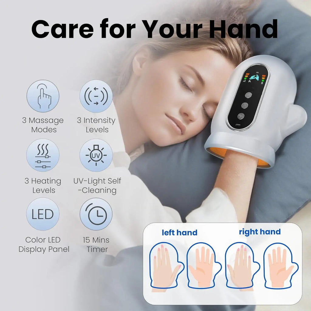 VIMYSHOW Hand Massager – Airbag Compression & UV Cleaning Electric Hand Massager Qst