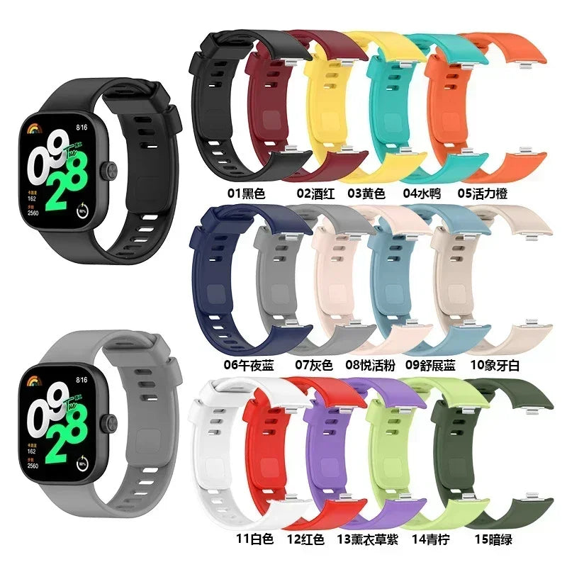 Silicone Band for Redmi Watch 4 – Soft Replacement Strap Smartwatch Band Qme