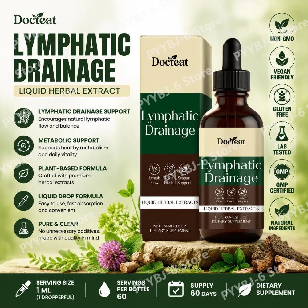 Docteat Herbal Extract Drops – Cleavers, Red Clover & Stillingia 60ml Herbal Extract Drops Qst