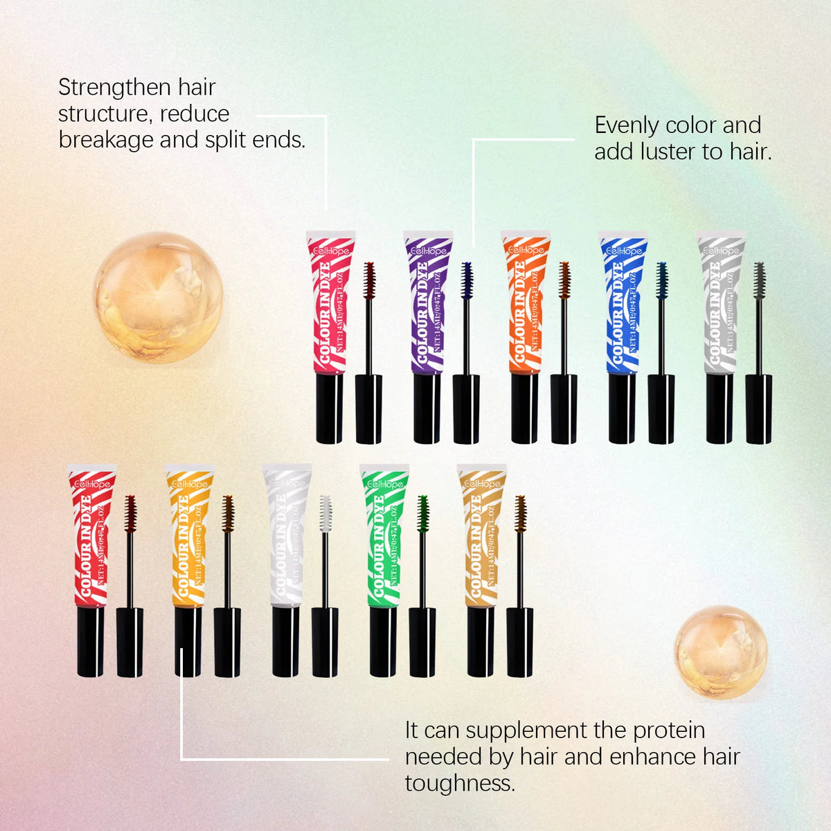 HOEGOA Temporary Hair Dye Set – Vibrant Colors for Festivals Hair Dye Set Qst