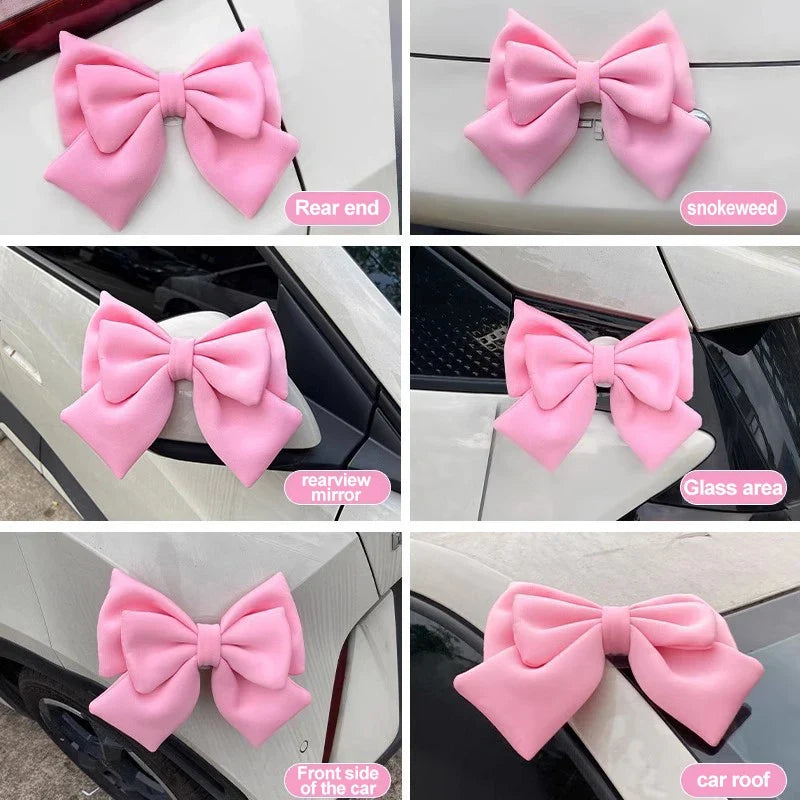 Bowknot Suction Cup Helmet Decoration – DIY Bow for Women Helmet Bow Decoration Qme