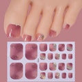 Glitter Toenail Stickers Full Wraps – 22 Tips, 20 Colors Toenail Wrap Stickers Qme C