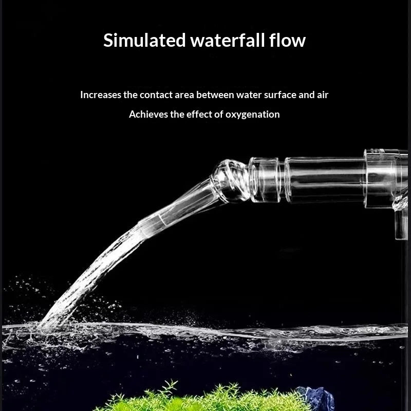360° Rotating Acrylic Aquarium Water Outlet Return Pipe Fitting Aquarium Pipe Fitting Qme