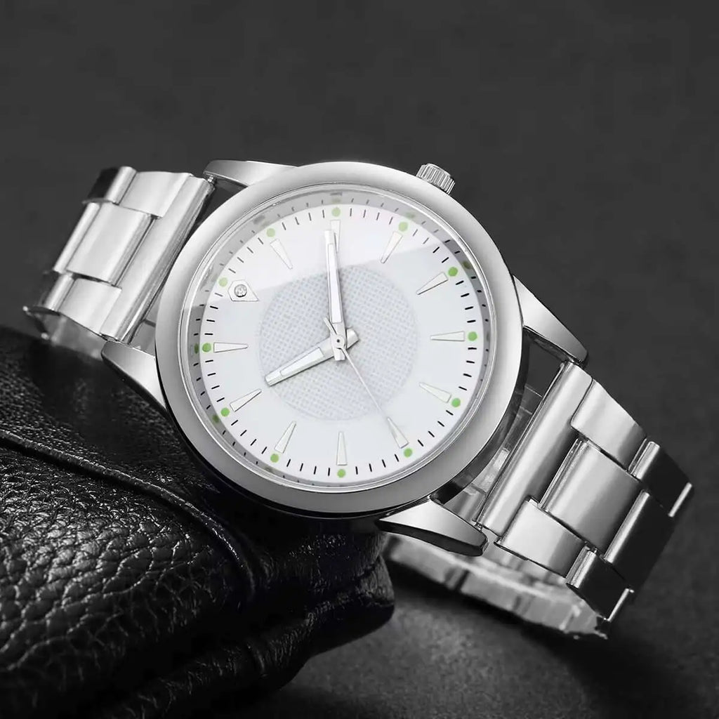 Men's Simple Dial Quartz Business Watch – 4 Colors Quartz Wristwatch Qme