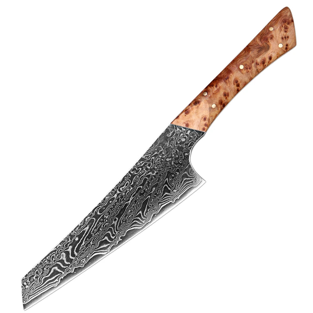 XITUO Damascus Steel Kitchen Knife Set – Sharp Pakkawood Handle Kitchen Knife Set Qst Kiritssuke Knife