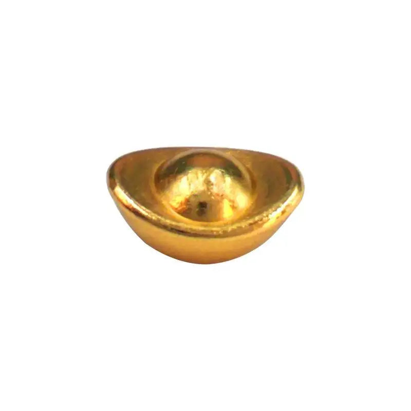100 Gold Mini Ingot Charms – DIY Wealth Luck Décor & Craft Props Miniature Craft Charms Qme