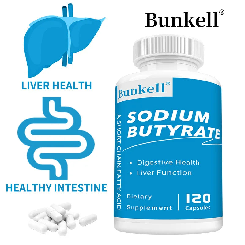 Sodium Butyrate Capsules – Postbiotic Gut Wellness | Bunkell Postbiotic Supplement Qst