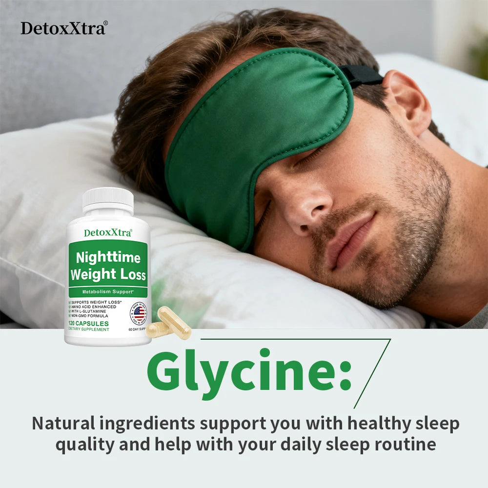 STRESSXCEL L-Glutamine Nighttime Supplement – Sleep & Muscle Support Wellness Supplement Qst