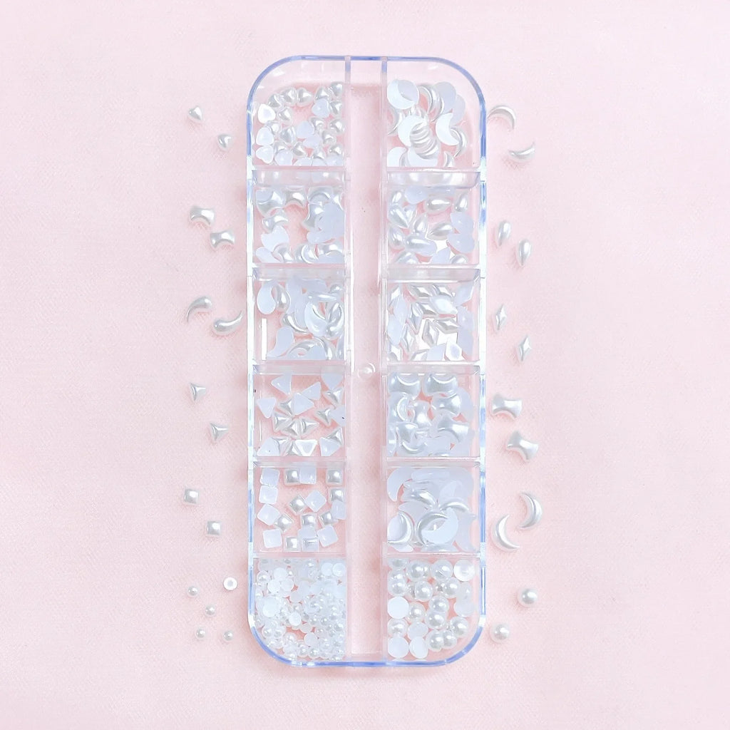 Moon Heart Pearl Glitter Nail Art Decorations – DIY Jewelry Set Nail Art Decoration Qme