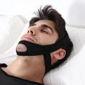 Anti-Snoring Chin Strap – Adjustable Sleep Mouth Support Band Anti-Snoring Chin Strap Qst black