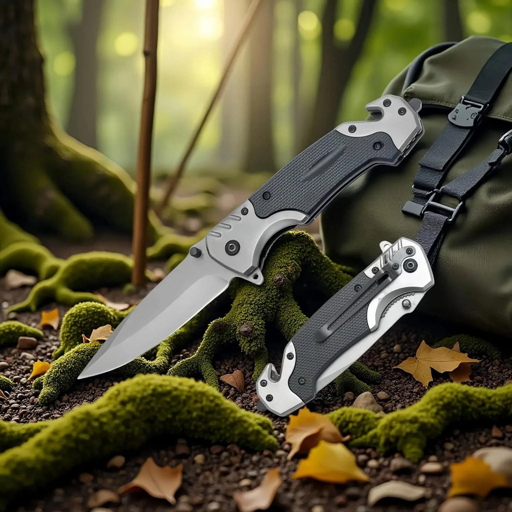PLYS Folding Pocket Knife – Stainless Steel Outdoor Utility Blade Folding Pocket Knife Qst