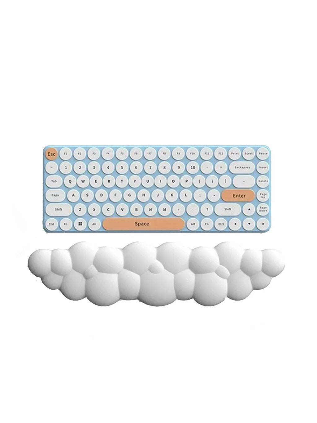 Cloud Silicone Keyboard Wrist Rest – Soft & Non-Slip Keyboard Wrist Rest Qme