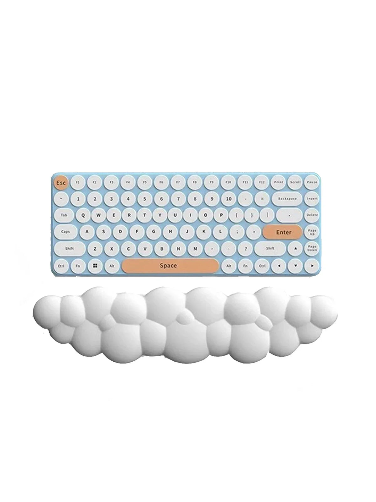 Cloud Silicone Keyboard Wrist Rest – Soft & Non-Slip Keyboard Wrist Rest Qme