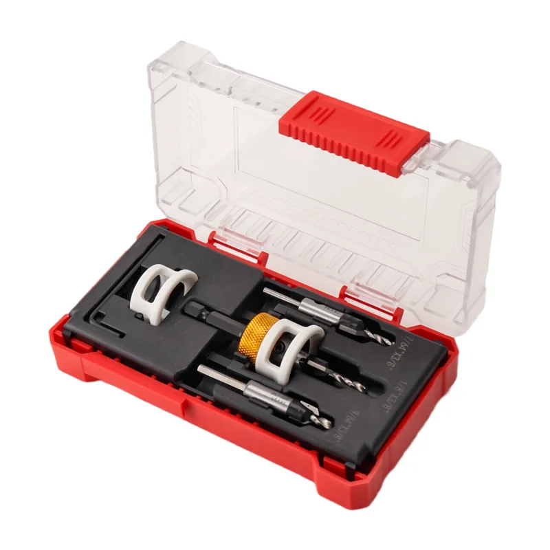 Countersink Drill Bit Set | Adjustable Depth Stop Quick Change Countersink Drill Bit Qme