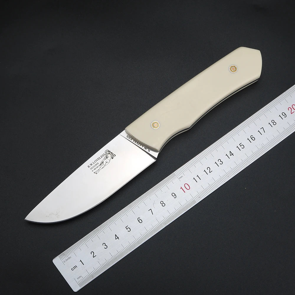 XUAN FENG M390 Folding Knife – Cow Bone Handle Camping EDC Folding Camping Knife Qst