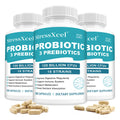 STRESSXCEL Probiotics & Prebiotics Capsules | Gut & Immune Support Probiotic Supplement Qst 120 count-3 bottle