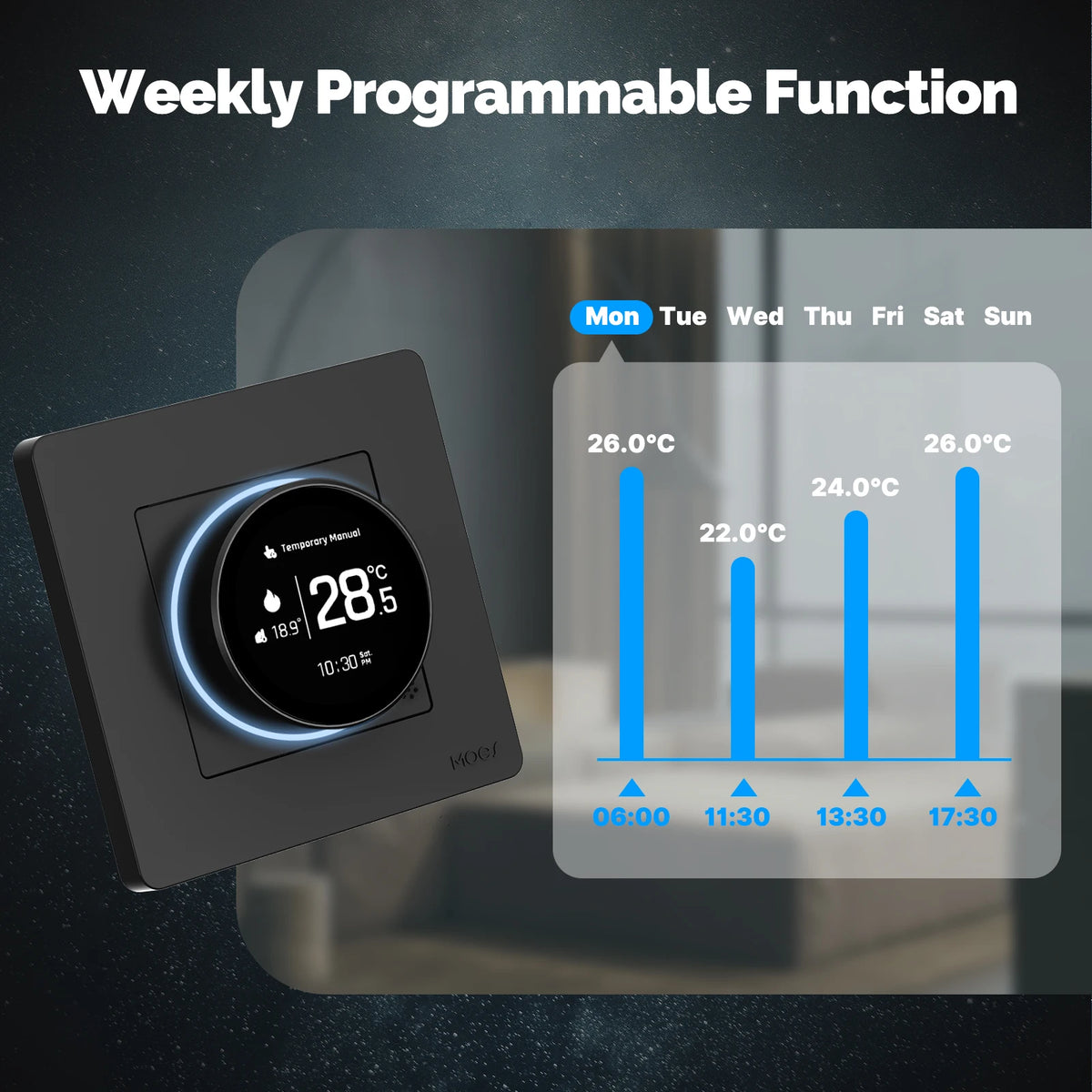 Tuya ZigBee Smart Thermostat – Alexa & Google Compatible Smart Thermostat Qst